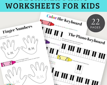 Beginner Piano Worksheets for Kids | Printable Music Activities for Early Learners