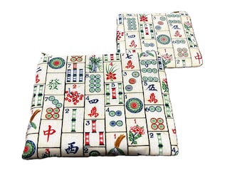Mah Jongg Pouch, Zipper Pouch, Pouch, Fabric Pouch, Mothers Day Gift, Coin Purse, Change Pouch, BFF Gift, Zipper Case, Mah Jongg Tiles Case