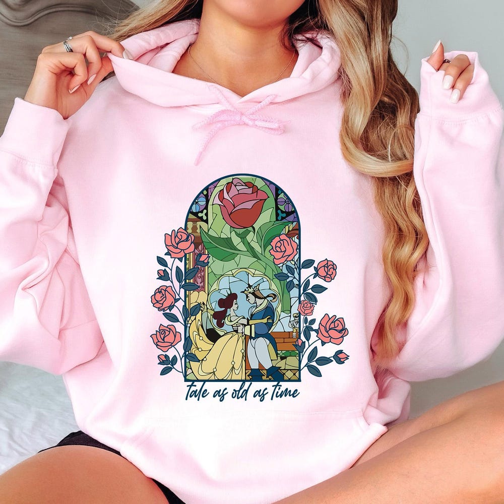 Disney Tale As Old As Time Hoodie, Disney Beauty And Beast Hoodie, Belle Rose Hoodie, Beauty Hoodie, Disney Princess Hoodie, Beast Hoody Shirttrend