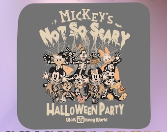 DTF Transfer Ready to Press, Mickey Not So Scary Halloween Shirt Design, Mouse Skeleton Party Graphic, Spooky Castle Iron On