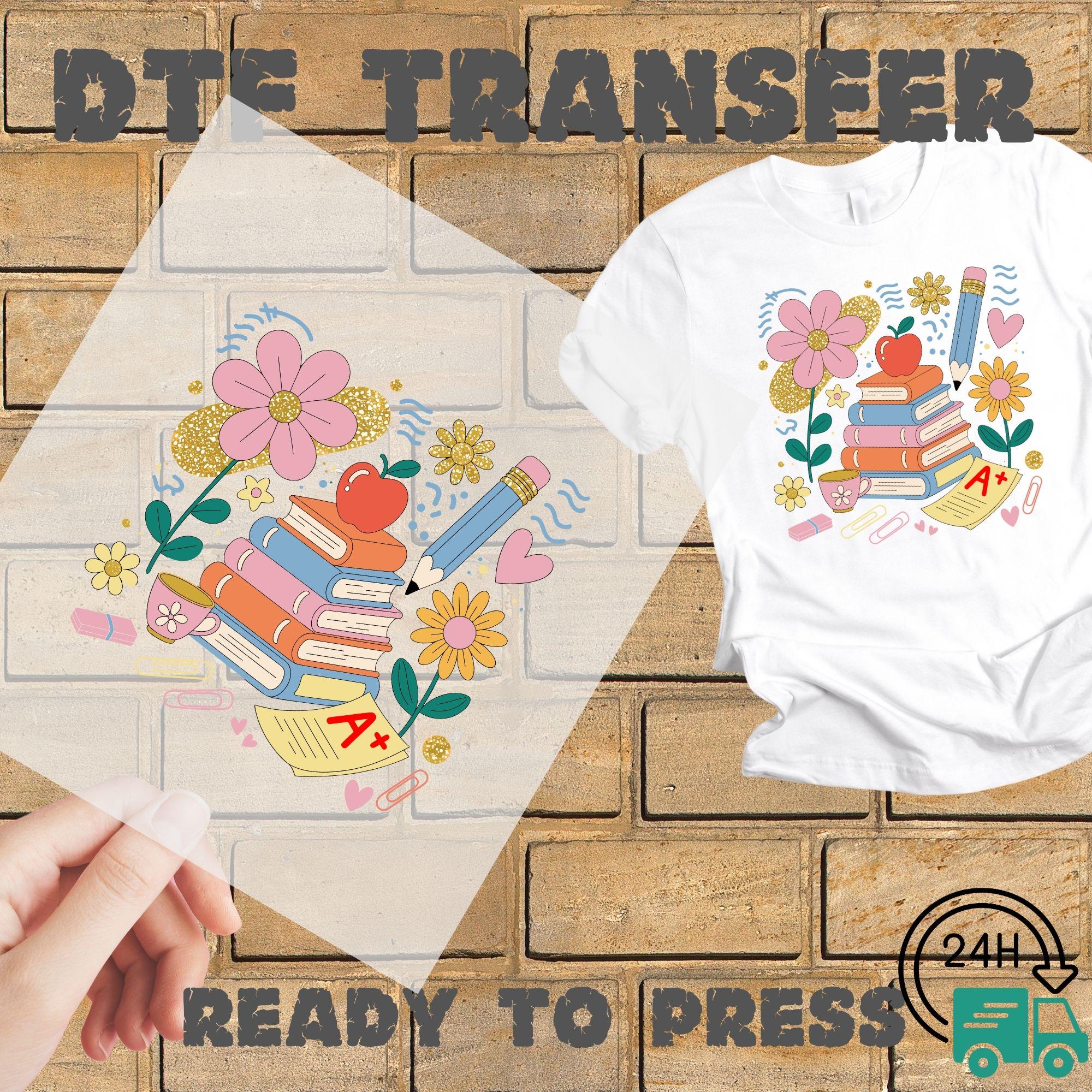 Boho Teacher DTF Transfer: Ready to Press Heat Transfer (22x10 Inches ...