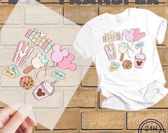 Disneyland Magic Snacks DTF Transfers, Disney Back and Pocket Design DTF Transfer, Disney Ready To Press, Disney Family Trip Holiday DTF