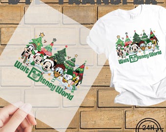 Walt Disneyworld Christmas DTF Transfer: Disney Christmas Dtf Ready To Press, Disney Christmas Transfers, iron on transfer