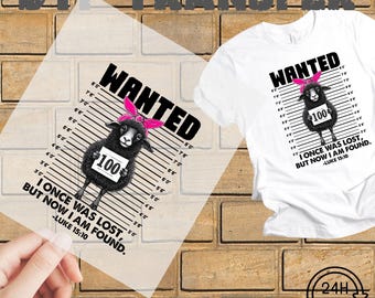 Funny Christian DTF Transfer: Lost Sheep Jesus Ready To Press, Dtf Design