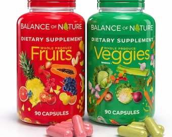 Balance of Nature Whole Produce Fruits & Veggies Capsules (90 Count)