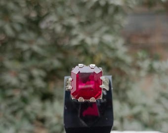 Red Big Oval Yemeni Aqeeq Silver Ring, Silver Handmade Jewelry, 925 Sterling Silver, For Men, Red Yemeni Aqeeq - Agate aqeeq ring customized