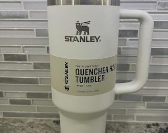 BRILLIANT WHITE Stanley 40 oz FlowState Quencher H2.0 Tumbler Limited Edition