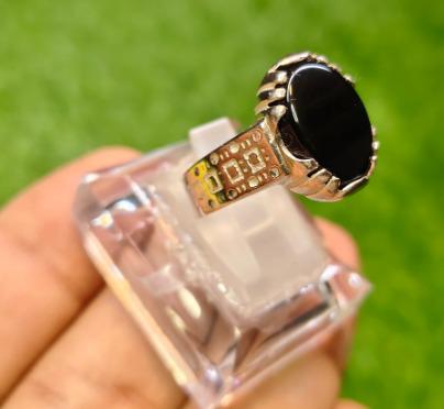 Handmade Natural Black Aqeeq Evil Eye 925 Silver Ring | Antique Engagement Wedding Gift For Anniversary | All SIZE Are Available Best Ring