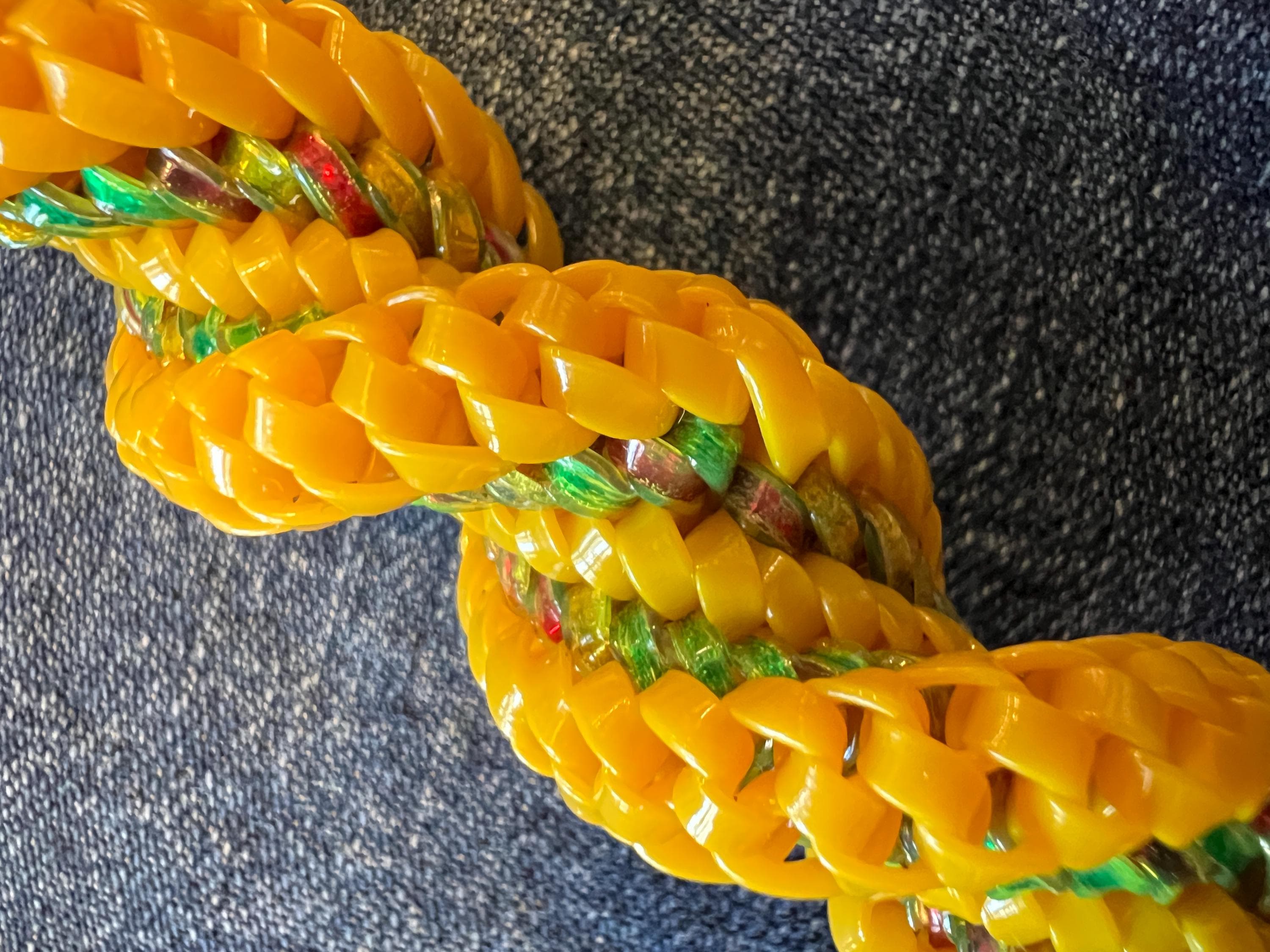 90s Sparkly Spiral Keychain: Rexlace Plastic Lanyard, Backpack