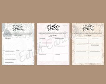 Annual, monthly, and weekly parent's planner bundle