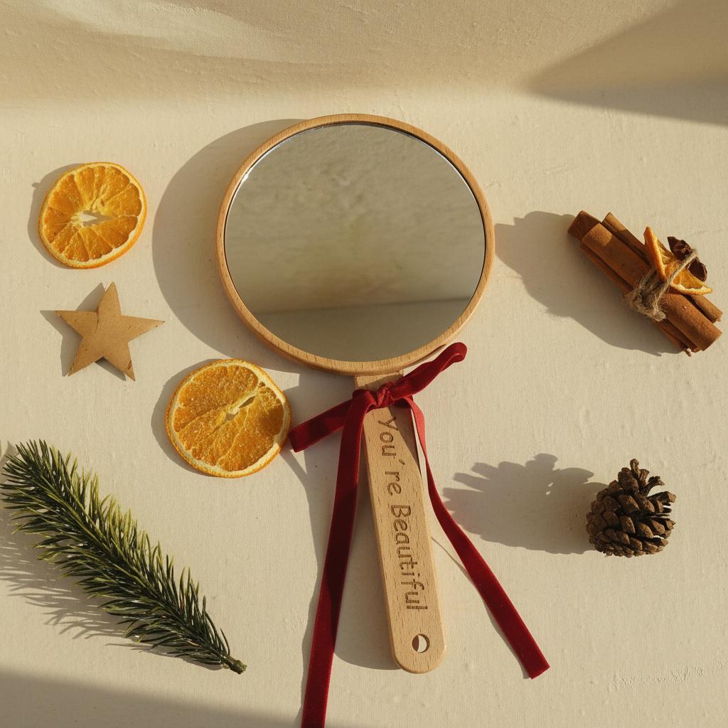 ANCIEN MIROIR FACE à main en bois sculpté XIXe EUR 60,00 - FR