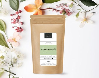 PEPPERMINT Herbal Tea, Handcrafted in Small Batches, Willamette, Caffeine-Free, 100% Natural, Tea lovers gift, relaxing, helps digestion