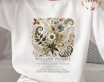 Sudadera con estampado floral de William Morris - Mezcla de algodón con estampado botánico vintage