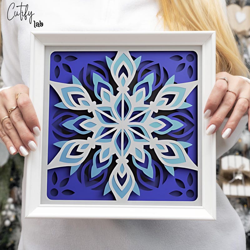 Snowflake Shadow Box - Etsy