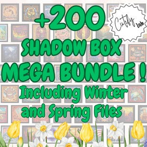 Paquete de 200 cajas de sombras 3D SVG que incluyen archivos de corte de papel SVG navideños, caja de luz, plantilla en capas SVG 3D para Cricut, la mejor caja de sombras 3D.