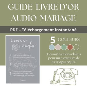 結婚式用音声ゲストブックのユーザーガイド – 印刷可能なPDFサイネージ