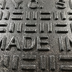 WD1. 24&quot; Diameter Replica New York City Sewer Manhole Cover Wall Decor | Big Apple Sewer Manhole Cover Wall Art.  Iconic Big Apple Memento