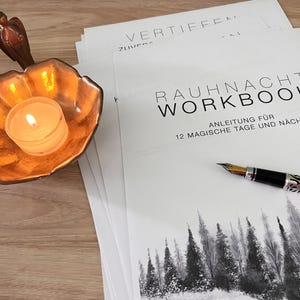 Workbook Rauhnächte A4 / Worksheets matching the calendar / Workbook