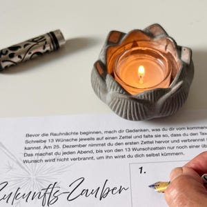 13 Wishes Ritual to Print / Rauhnacht Ritual Download / Bonus: 12 Nights - 12 Affirmations