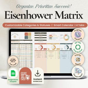 Beslissingsmatrix Taaktracker Google Spreadsheets Eisenhower-matrix Spreadsheet Takenlijst Projectplanner Werkprioriteitenmatrix ADHD Productiviteit