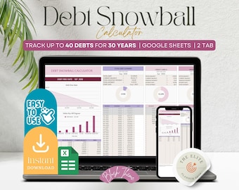 Debt Snowball Spreadsheet Google Sheet Debt Payoff Tracker Snowball Debt Template Student Loan Debt Payoff Personal Financial Planner