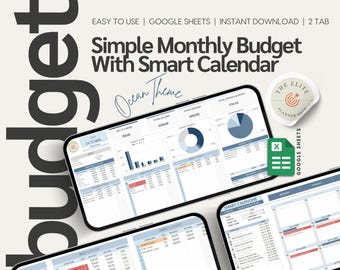 Easy Budget Planner for Google Sheets Paycheck Budget Spreadsheet Template Weekly Budget Biweekly Income and Expense Tracker Monthly Budget