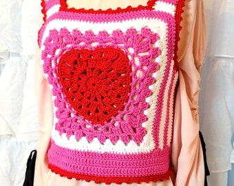 Crochet Granny square Top size S,M