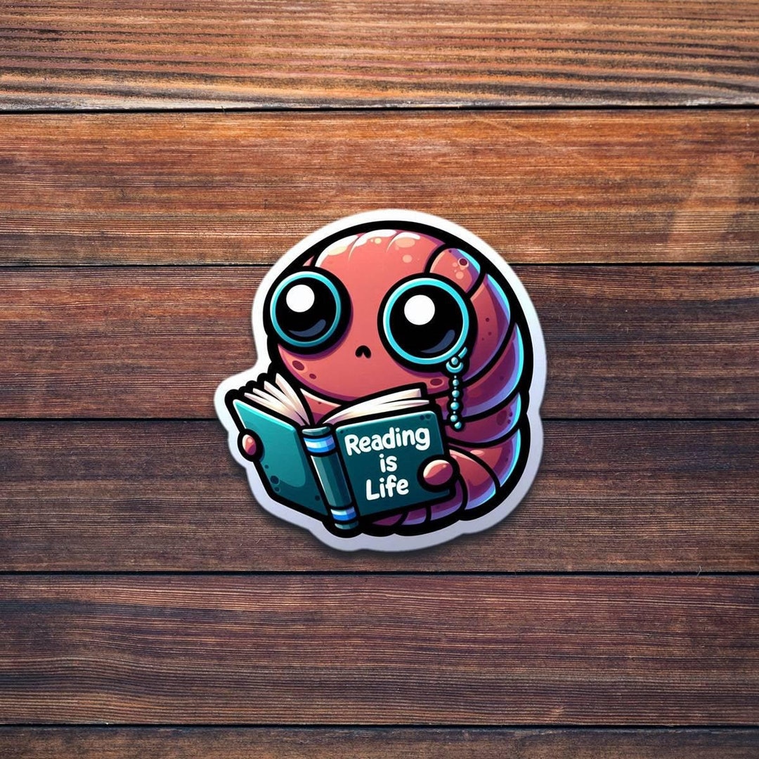 thumbnail image 2 of PROUD BOOKWORM Sticker Vinyl Laptop Decal Smart Geek... 2 of 9