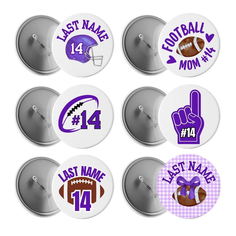 Purple Number Pins - Etsy