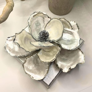 Silver Oyster Shell Magnolia Flower, Oyster Shell Magnolia Blossom in ...