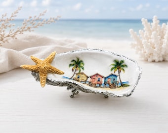 Beach Houses Trinket Shell with Starfish
