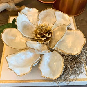 Large Oyster Shell Magnolia Flower, 2 Layer/tier, Oyster Magnolia ...