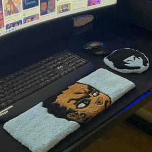 Mouse Pad Tuft Rug Tufted Keyboard Rug and Mouse Set - Etsy