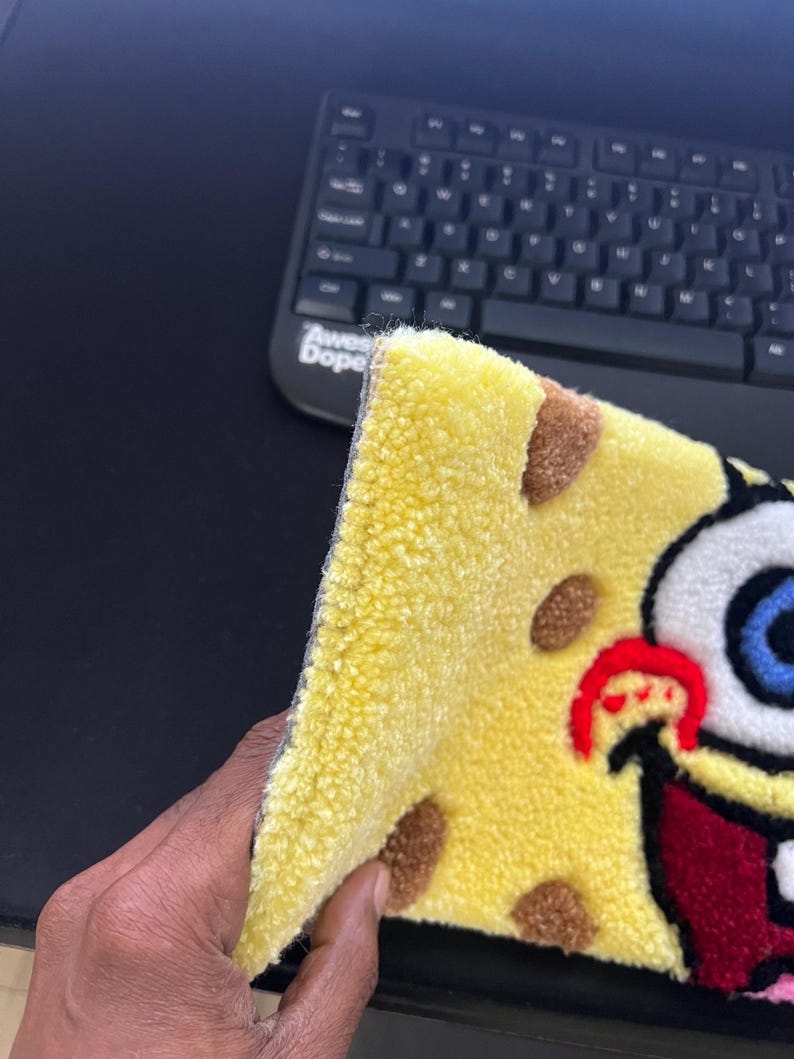 Mouse Pad Tuft Rug Sea Sponge Tufted Keyboard Rug/mouse Rug Combo - Etsy