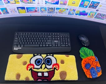 Sea Sponge Tufted Keyboard Rug/Mouse Rug Combo