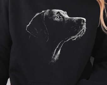 Labrador Retriever Hoodie, Black Lab Dog Lover Hoodie, Lab Mom Dad Gift, Labrador Graphic Top, Cute Dog Owner Hoodie, Retriever Lover Gift