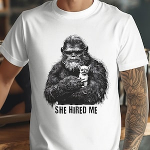 Chihuahua lover t shirt, chihuahua funny t-shirt, chihuahua bigfoot tee-shirt, chi dog dad gift, sasquatch meme tee chihuahuas gifts for him