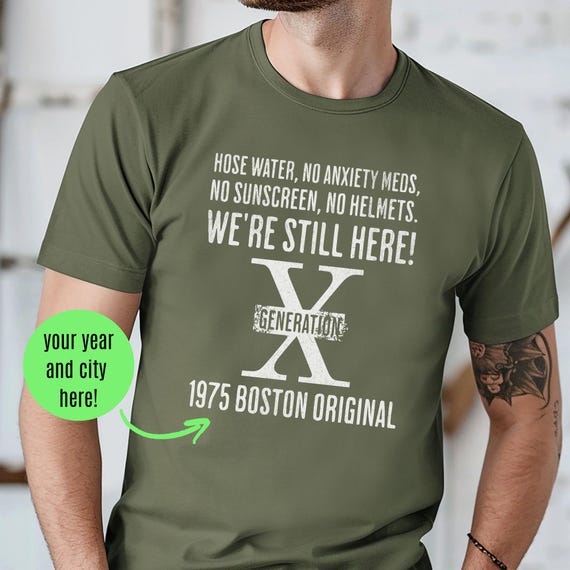 Personalized Gen X T-Shirt, 80s Nostalgia Tee, Custom Birth Year