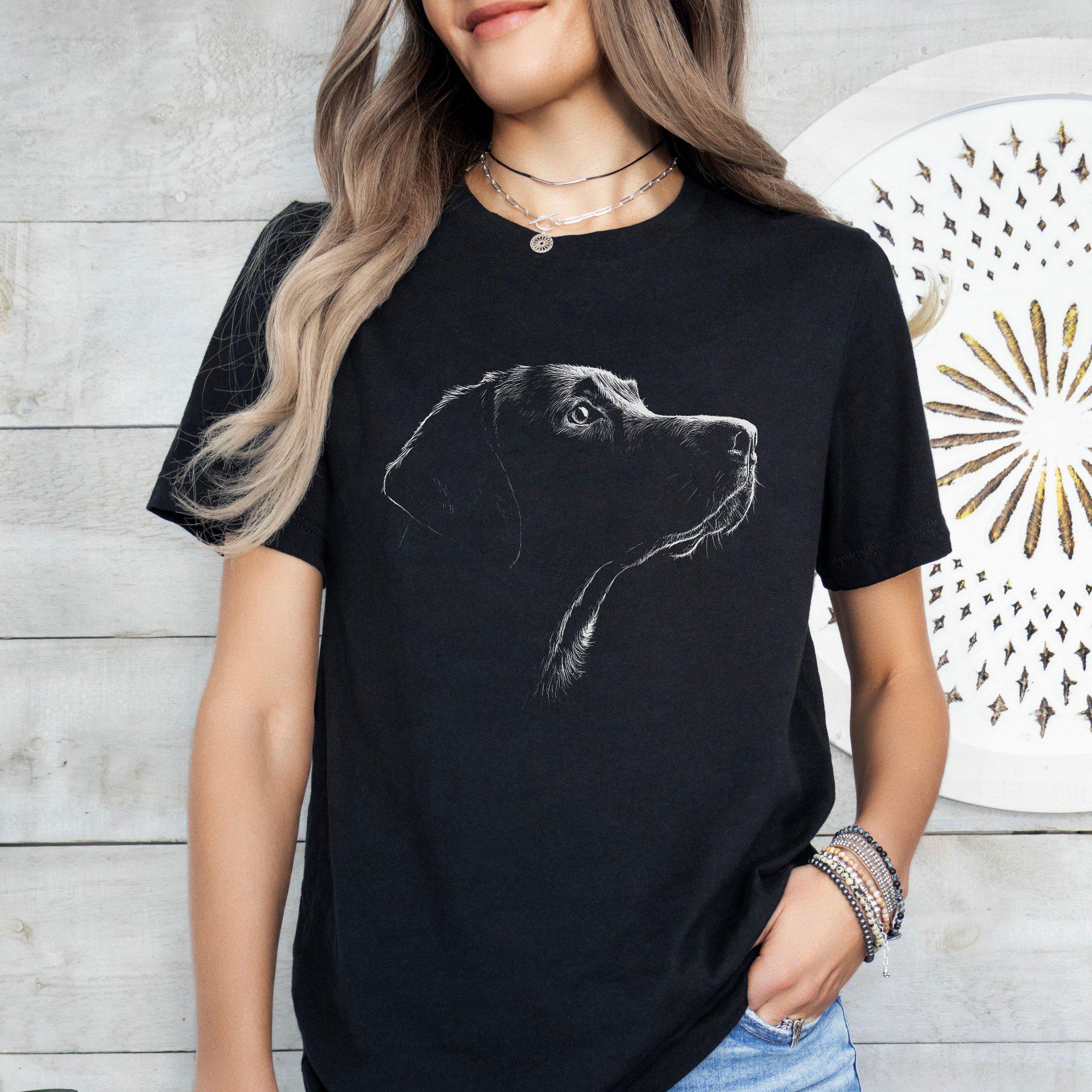 Labrador Retriever T-shirt, Black Lab Dog Shirt for Dog Lovers, Lab Mom ...