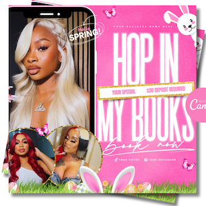 Easter Booking Flyer: DIY Canva Template for Beauty Services (Digital Download)