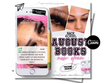 Editable Back to School Booking Flyer: Hair, Nails, Makeup