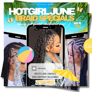 Juni Buchung Flyer, DIY Flyer Vorlage Design, Juni Termin Flyer, Hair Lash Instagram Post, Book Now Flyer, Vorgefertigter Business Flyer