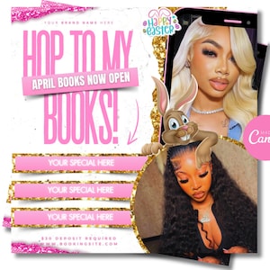 Easter Booking Flyer: April Appointment Template (DIY Canva)