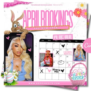 Easter Booking Flyer: DIY April Template for Canva (Digital Download)