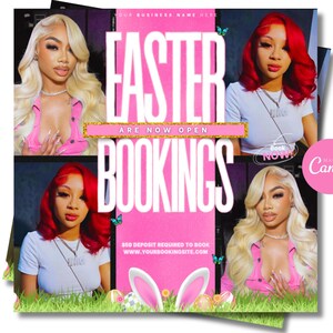Easter Booking Flyer: DIY Canva Template (Digital Download)