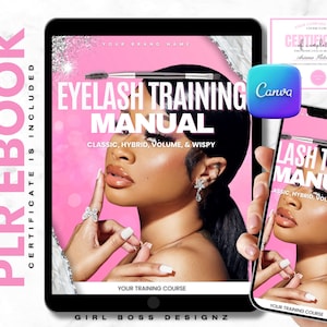 Lash Training Ebook: PLR Eyelash Manual, For Profit (Digital Book)