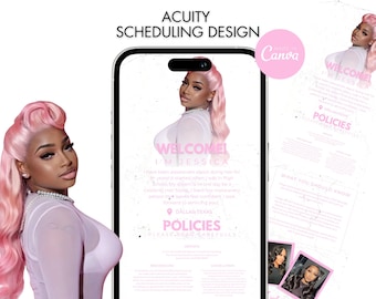 Acuity Website Design Template, Acuity Scheduling Template , Acuity Scheduling Template Hairstylist MUA Lash Tech Nail Tech, Acuity Template