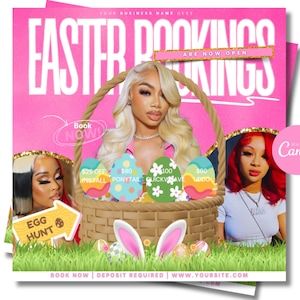 Easter Booking Flyer: DIY Canva Template (Digital Download)