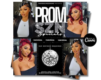 Prom Bookings Flyer, Prom Makeup Flyer, Prom Queen MUA Flyer, Graduation Makeup Flyer, Prom Lashes Flyer, Beauty Makeup Artist Flyer