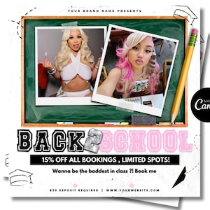 DIY Back to School Flyer: Hair, Nails, Makeup Lash (Editable Template)